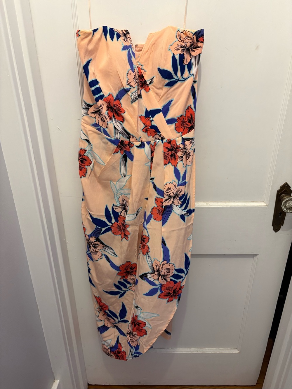 Yumi Kim Peach Floral Strapless dress